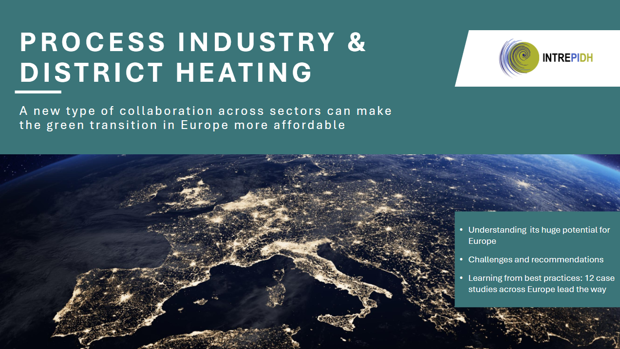 Decarbonising industry through district heating networks: ALLICE is involved in the European INTREPIDH project